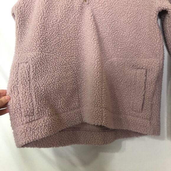 Old Navy Blush Pink Pullover Teddy Bear Sweater Womens M Fuzzy Cozy Warm - Picture 5 of 8